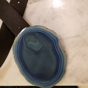 Vintage Blue Agate fashion belt